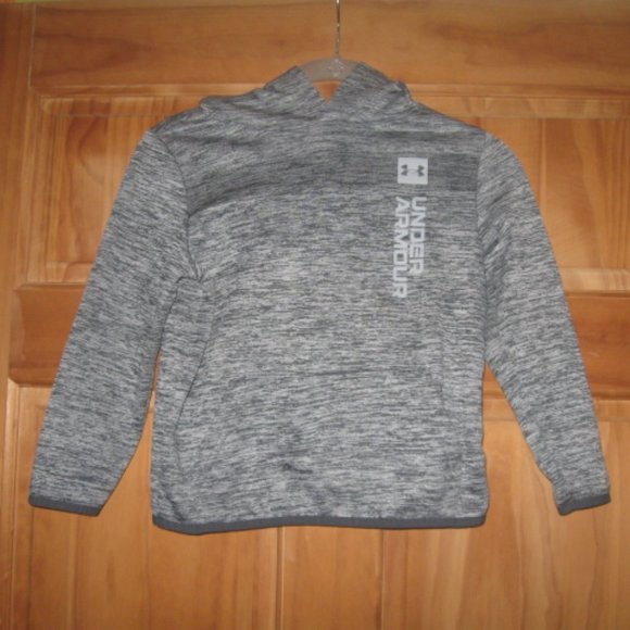Boys Under Armour Gray Loose Hooded Sweatshirt - Picture 1 of 2